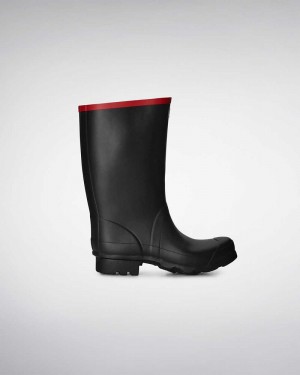 Hunter Argyll Short Women Rain Boots Black | 648695074