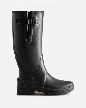 Hunter Balmoral Adjustable 3mm Neoprene Men Wellington Boots Black | 261034092