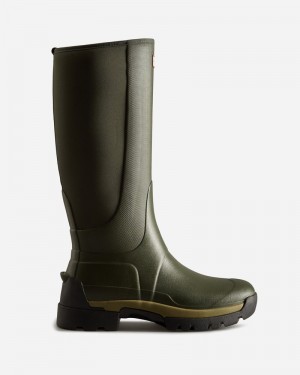 Hunter Balmoral Field Hybrid Tall Men Wellington Boots Green | 67997743