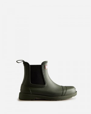 Hunter Commando Women Chelsea Boots Olive | 211583702