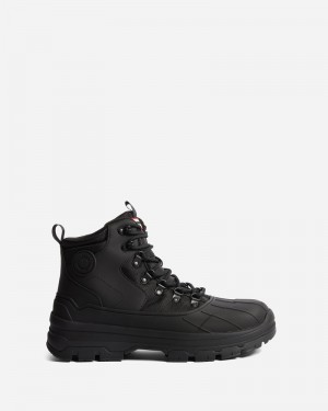 Hunter Explorer Duck Men Boots Black | 505722034