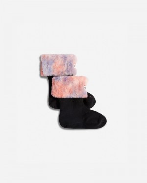 Hunter Faux Fur Boot Kids' Socks Black | 390898685