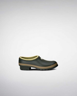 Hunter Gardener Men Clogs Olive | 622473521