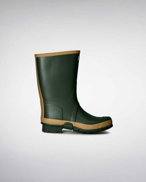 Hunter Gardener Men Wellington Boots Green | 214869206
