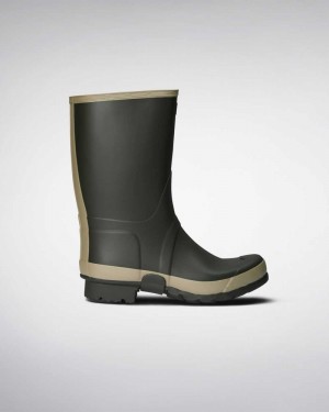 Hunter Gardener Men Wellington Boots Olive | 118216