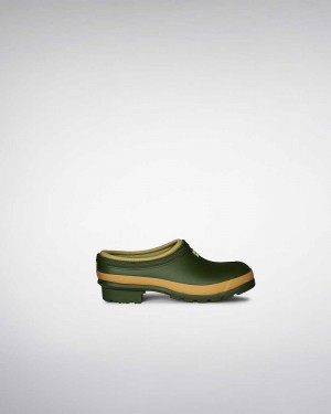 Hunter Gardener Technical Women Clogs Green | 934493420