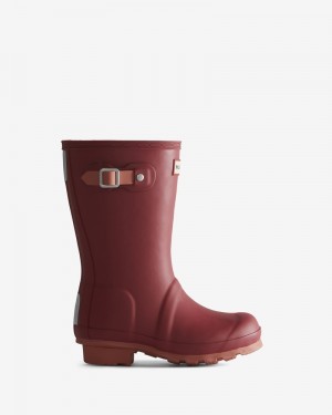 Hunter Insulated Kids' Wellington Boots Burgundy | 298690756
