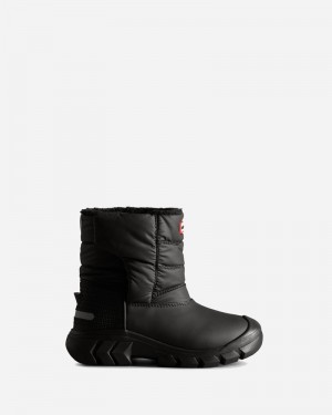 Hunter Intrepid Kids' Snow Boots Black | 264080912