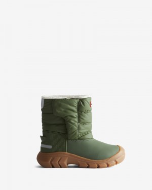Hunter Intrepid Kids' Snow Boots Green | 937820259