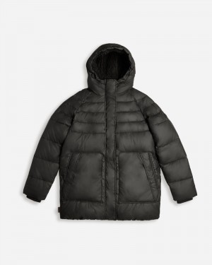 Hunter Intrepid Mid Puffer Women Coats Black | 532631797