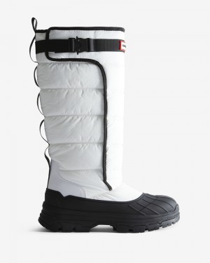 Hunter Intrepid Tall Buckle Women Snow Boots White | 137186826