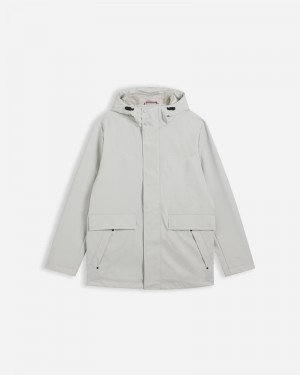 Hunter Lightweight Waterproof Men Rain Jackets Grey | 382304011