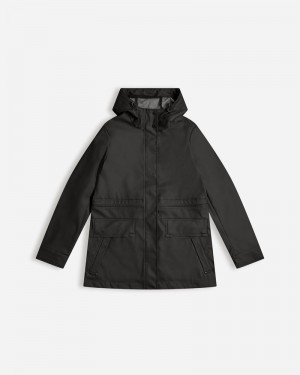 Hunter Lightweight Waterproof Women Rain Jackets Black | 718023808