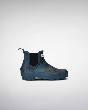 Hunter National Trust Norris Field Technical Women Chelsea Boots Blue | 945934379
