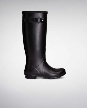 Hunter Norris Field Neoprene Lined Women Rain Boots Black | 613701746