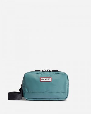 Hunter Nylon Keeper Men Phone Bag Turquoise | 623671844