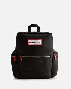Hunter Nylon Large Topclip Women Backpacks Black | 979100488