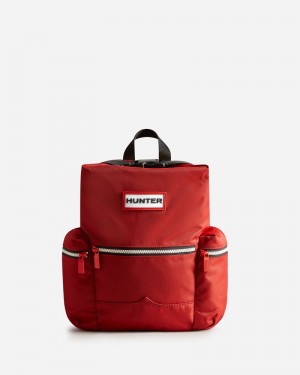 Hunter Nylon Mini Topclip Men Backpacks Red | 759901846