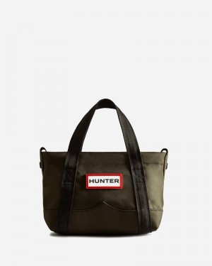 Hunter Nylon Mini Topclip Women Tote Bags Olive | 266061800