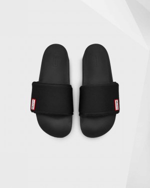 Hunter Original Adjustable Men Slides Black | 580278351