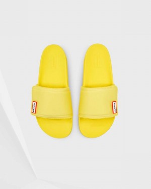 Hunter Original Adjustable Women Slides Yellow | 293572509