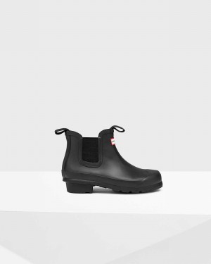 Hunter Original Big Kids' Chelsea Boots Black | 250715321