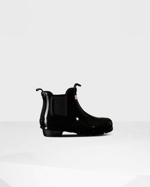 Hunter Original Big Kids' Chelsea Boots Black | 410968745