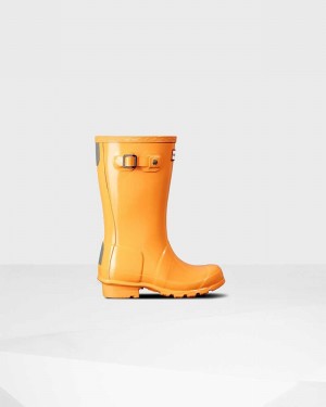 Hunter Original Big Kids' Rain Boots Orange | 793981112