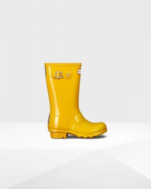 Hunter Original Big Kids' Rain Boots Yellow | 710891289