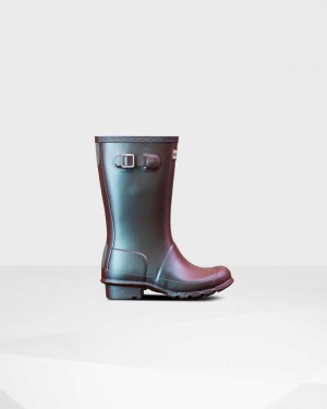Hunter Original Big Nebula Kids' Rain Boots Blue | 424272250