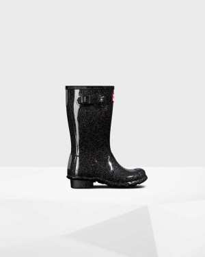 Hunter Original Big Starcloud Kids' Rain Boots Black | 682901573