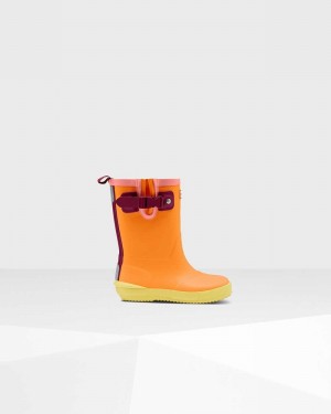 Hunter Original Davison Kids' Rain Boots Orange | 180936939