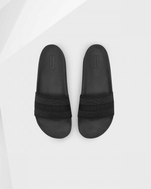 Hunter Original Elastic Women Slides Black | 71940571
