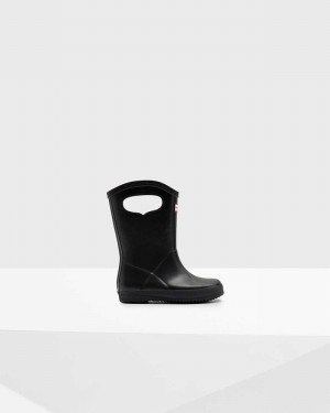 Hunter Original First Classic Grab Handle Kids' Rain Boots Black | 195943513