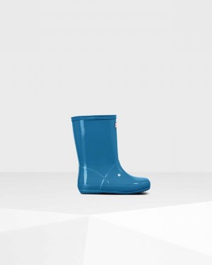 Hunter Original First Classic Kids' Rain Boots Blue | 231148654