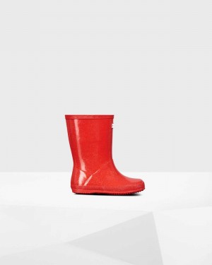 Hunter Original First Classic Starcloud Kids' Rain Boots Red | 649055601