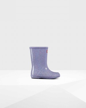 Hunter Original First Giant Glitter Kids' Rain Boots Purple | 163269052