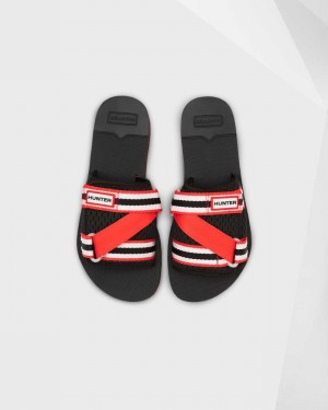 Hunter Original Flatform Beach Women Slides Red | 451098330