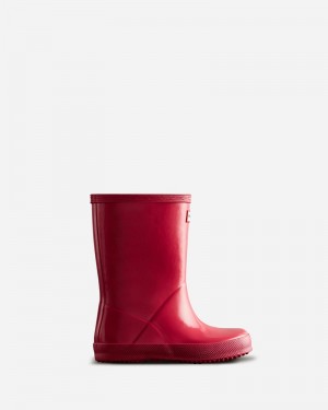 Hunter Original Gloss Kids' Wellington Boots Pink | 931468311