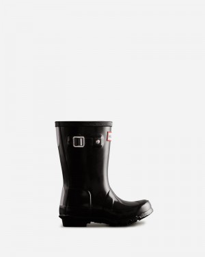 Hunter Original Gloss Kids' Wellington Boots Black | 498987937