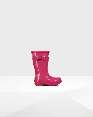 Hunter Original Little Kids' Rain Boots Pink | 913264657