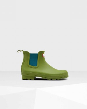 Hunter Original Men Chelsea Boots Green | 703692076