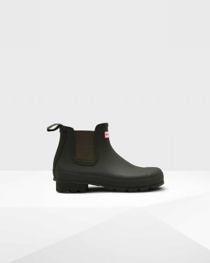 Hunter Original Men Chelsea Boots Olive | 366134037
