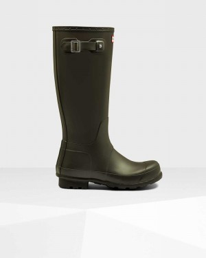 Hunter Original Men Rain Boots Olive | 88708666