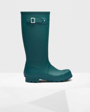 Hunter Original Men Rain Boots Turquoise | 399152727