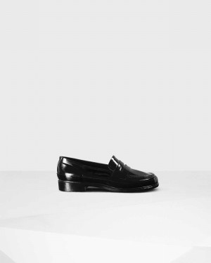 Hunter Original Penny Women Loafers Black | 536066827