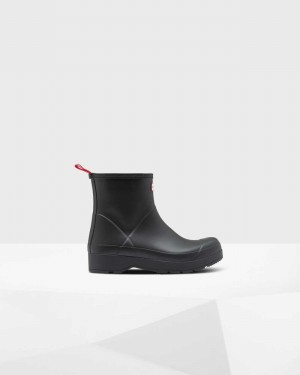 Hunter Original Play Insulated Short Men Rain Boots Black | 303138532