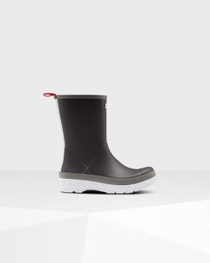 Hunter Original Play Mid-Height Speckle Men Rain Boots Black | 184596394