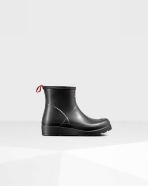 Hunter Original Play Short Pearlized Mid-Calf Women Rain Boots Black | 78653948