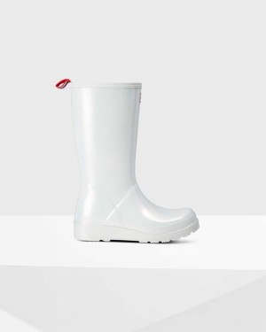 Hunter Original Play Tall Nebula Mid-Calf Women Boots White | 314596124